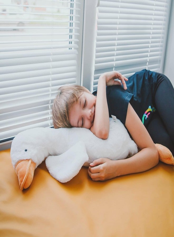 WEIGEDU 30" Large Goose Stuffed Animals Plush Toys Swan Duck for Kids Babies Bedtime Birthday Easter Gifts, Stuffed Goose Throw Plush Pillow Super Soft, White - Image 2